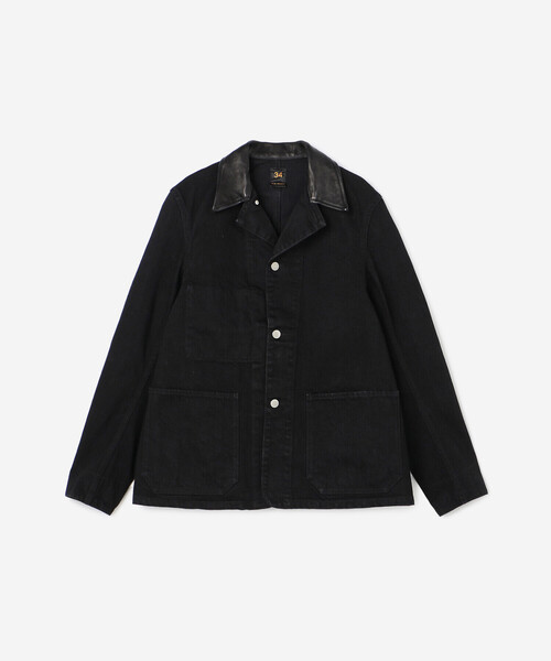 SCYE BASICS（サイベーシックス）の「SCYE BASICS | セルビッジ ブラックデニム チョアジャケット WOMEN（デニムジャケット・レディース・ブラック・34）」の2枚目の写真