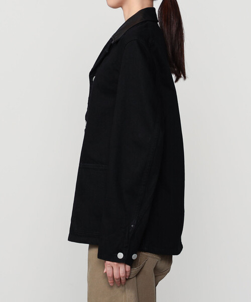 SCYE BASICS（サイベーシックス）の「SCYE BASICS | セルビッジ ブラックデニム チョアジャケット WOMEN（デニムジャケット・レディース・ブラック・34）」の10枚目の写真