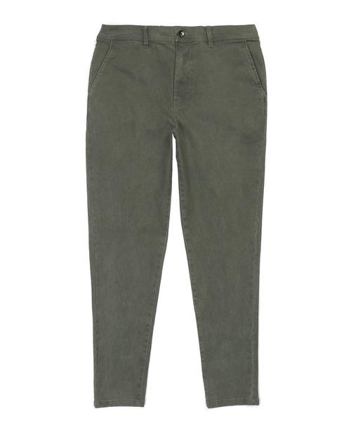 The DUFFER of ST.GEORGE（ザダファーオブセントジョージ）の「SULFUR DYE GUM STRETCH TAPERED SLIM PANTS：硫化染め「ガムストレッチ」テーパードスリムパンツ / ビンテージ加工（チノパンツ・メンズ・カーキ/グレイッシュベージュ/スミクロ・X-LARGE/LARGE/MEDIUM/SMALL）」の15枚目の写真