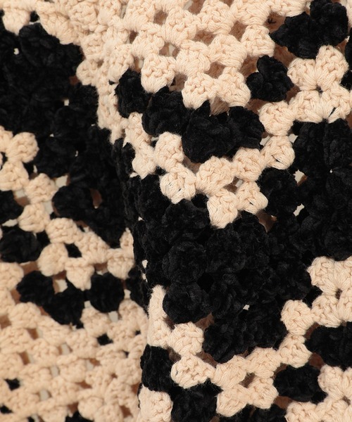 CLANE(クラネ)の「【CLANE/クラネ】MALL BORDER HAND CROCHET KNIT CARDIGAN/モールボーダーハンドクロシェニットカーディガン(カーディガン/ボレロ・レディース・ブラック/ブラウン・1)」の8枚目の写真