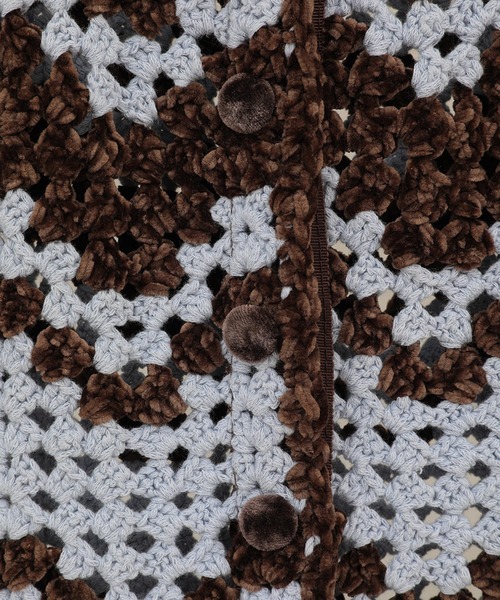 CLANE(クラネ)の「【CLANE/クラネ】MALL BORDER HAND CROCHET KNIT CARDIGAN/モールボーダーハンドクロシェニットカーディガン(カーディガン/ボレロ・レディース・ブラック/ブラウン・1)」の13枚目の写真