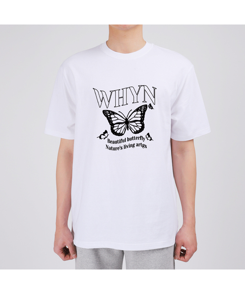 WHYN(ワイエヌ)の「ナビタトゥー半袖Tシャツ F05BRD_WBX11030(Tシャツ/カットソー・メンズ・ブルー/ホワイト/ブラック/グレー系その他・S/XL/L/M)」の2枚目の写真