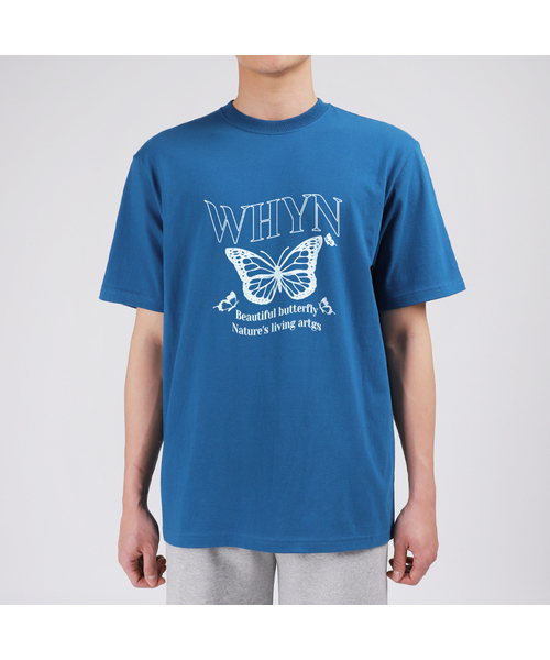 WHYN(ワイエヌ)の「ナビタトゥー半袖Tシャツ F05BRD_WBX11030(Tシャツ/カットソー・メンズ・ブルー/ホワイト/ブラック/グレー系その他・S/XL/L/M)」の4枚目の写真