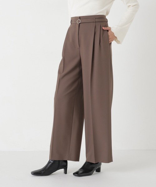 NATURAL BEAUTY BASIC(ナチュラルビューティーベーシック)の「ベルテッドワイドパンツⅡ(その他パンツ・レディース・ブラウン/ブラック系その他2/オフホワイト・MEDIUM/LARGE/SMALL/X-SMALL)」の14枚目の写真