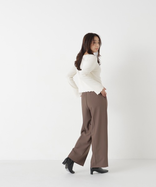 NATURAL BEAUTY BASIC(ナチュラルビューティーベーシック)の「ベルテッドワイドパンツⅡ(その他パンツ・レディース・ブラウン/ブラック系その他2/オフホワイト・MEDIUM/LARGE/SMALL/X-SMALL)」の15枚目の写真