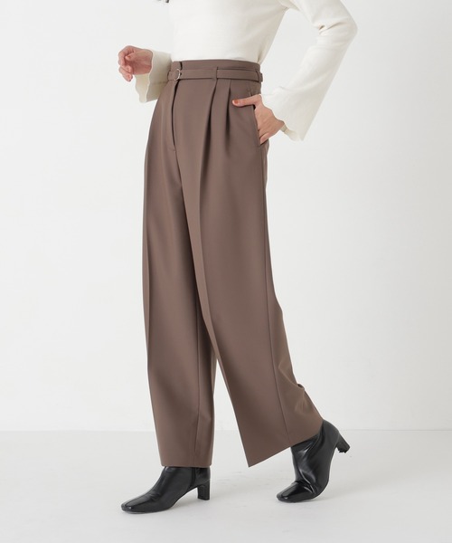 NATURAL BEAUTY BASIC(ナチュラルビューティーベーシック)の「ベルテッドワイドパンツⅡ(その他パンツ・レディース・ブラウン/ブラック系その他2/オフホワイト・MEDIUM/LARGE/SMALL/X-SMALL)」の17枚目の写真