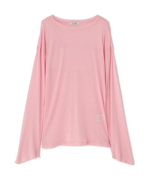 CLANE(クラネ)の「CLANE/クラネ/SHEER LOOSE CUT TOPS(Tシャツ/カットソー・レディース・チャコールグレー/ホワイト/ピンク・1)」の1枚目の写真