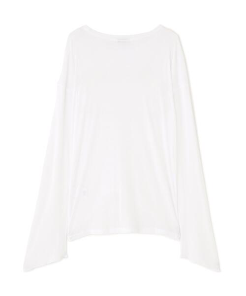 CLANE(クラネ)の「CLANE/クラネ/SHEER LOOSE CUT TOPS(Tシャツ/カットソー・レディース・チャコールグレー/ホワイト/ピンク・1)」の4枚目の写真