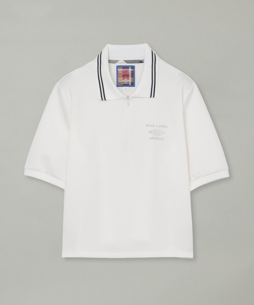 BLUE LABEL CRESTBRIDGE(ブルーレーベルクレストブリッジ)の「【umbro】ハーフジッププルオーバー(ポロシャツ・レディース・オフホワイト/ブラック・38)」の9枚目の写真