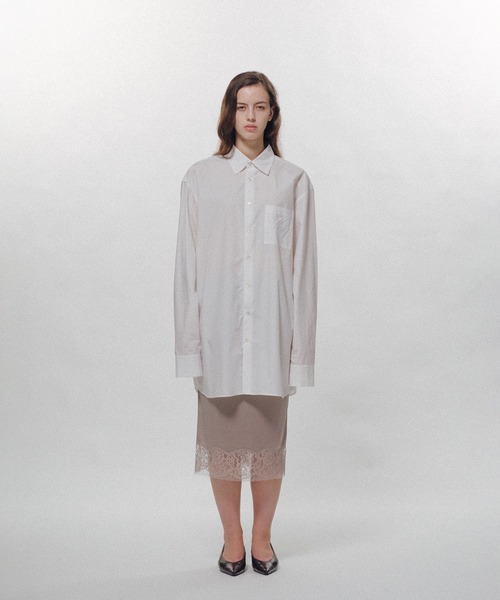 KEISUKEYOSHIDA（ケイスケヨシダ）の「Standard Shirt（シャツ/ブラウス・レディース・ホワイト/ブラック・M/L）」の9枚目の写真
