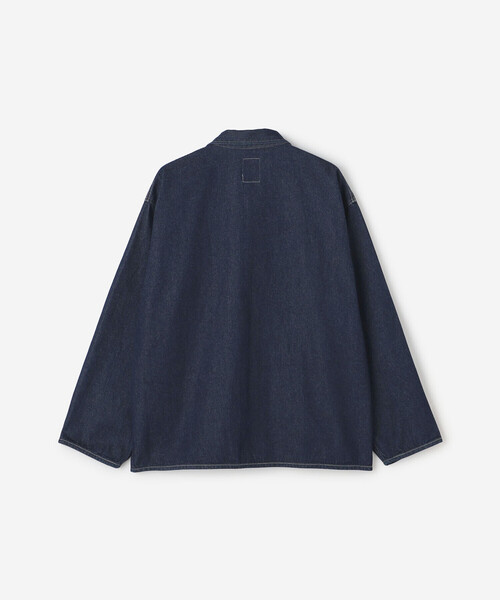 DANTON（ダントン）の「DANTON | コットンデニム カバーオール MEN（デニムジャケット・メンズ・ブラック/ダークインディゴブルー・42/40）」の4枚目の写真