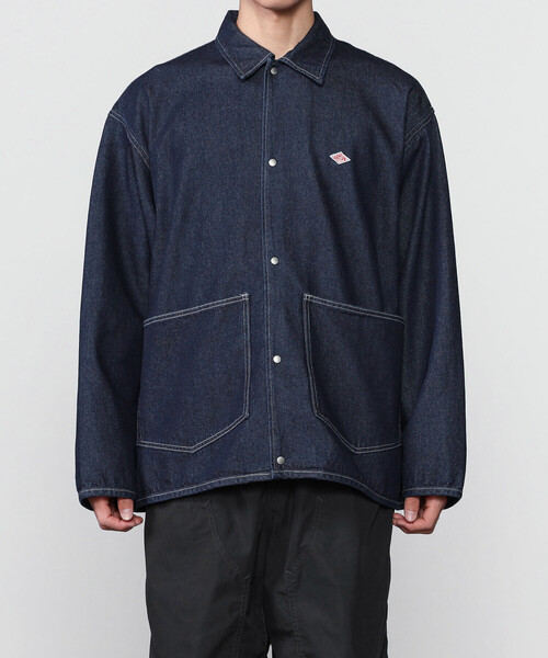 DANTON（ダントン）の「DANTON | コットンデニム カバーオール MEN（デニムジャケット・メンズ・ブラック/ダークインディゴブルー・42/40）」の11枚目の写真
