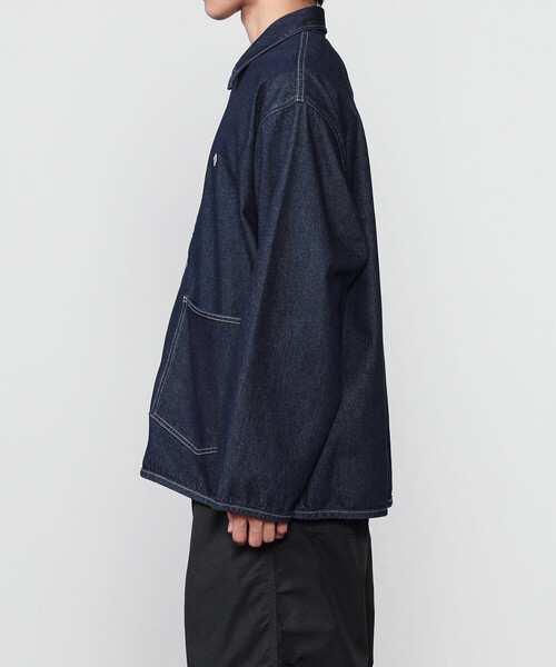 DANTON（ダントン）の「DANTON | コットンデニム カバーオール MEN（デニムジャケット・メンズ・ブラック/ダークインディゴブルー・42/40）」の12枚目の写真