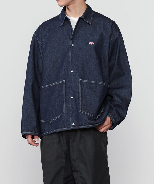 DANTON（ダントン）の「DANTON | コットンデニム カバーオール MEN（デニムジャケット・メンズ・ブラック/ダークインディゴブルー・42/40）」の14枚目の写真