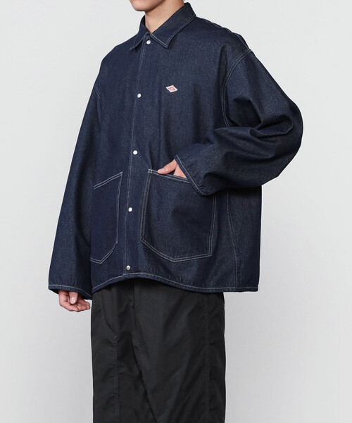 DANTON（ダントン）の「DANTON | コットンデニム カバーオール MEN（デニムジャケット・メンズ・ブラック/ダークインディゴブルー・42/40）」の15枚目の写真