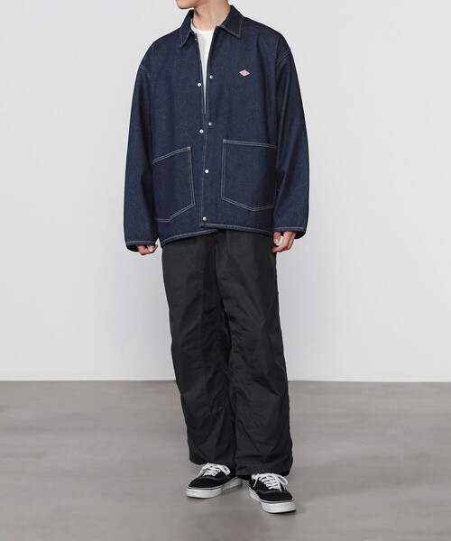 DANTON（ダントン）の「DANTON | コットンデニム カバーオール MEN（デニムジャケット・メンズ・ブラック/ダークインディゴブルー・42/40）」の16枚目の写真