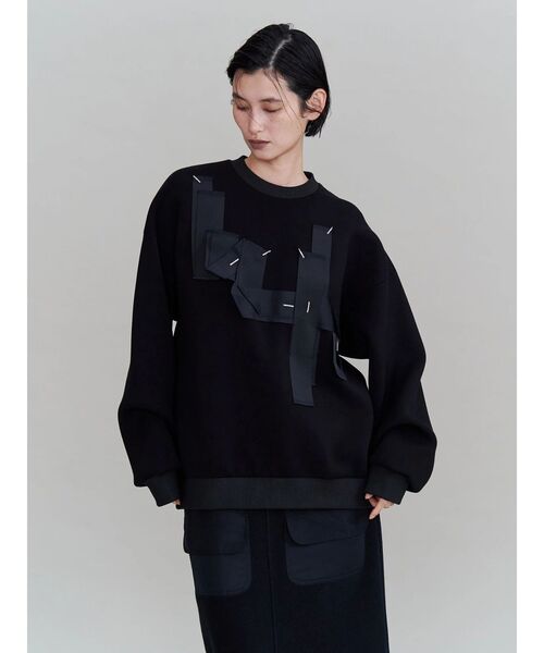 UN3D.(アンスリード)の「TAPE EMBROIDERY TOP(スウェット・レディース・ブラック/グレー・38/36)」の15枚目の写真