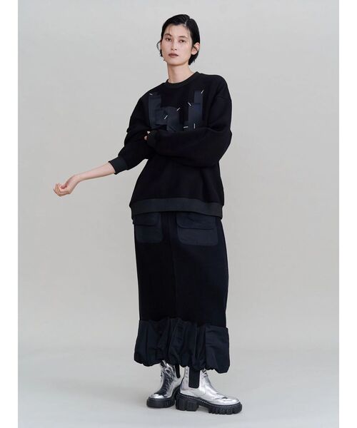 UN3D.(アンスリード)の「TAPE EMBROIDERY TOP(スウェット・レディース・ブラック/グレー・38/36)」の22枚目の写真
