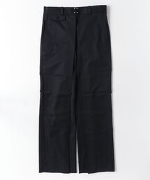 JOHN LAWRENCE SULLIVAN | JOHN LAWRENCE SULLIVAN WOOL GABARDINE FOLDED WIDE TROUSERS (2B023-0126-49)(スラックス)