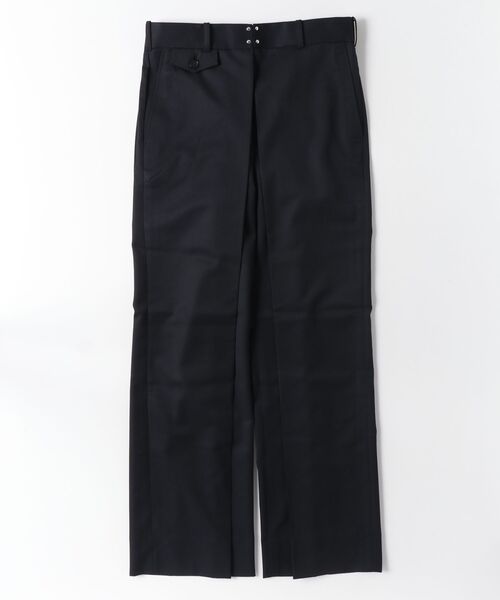 JOHN LAWRENCE SULLIVAN(ジョンローレンスサリバン)の「JOHN LAWRENCE SULLIVAN WOOL GABARDINE FOLDED WIDE TROUSERS (2B023-0126-49)(スラックス・メンズ・グレー/ブラック・46/44)」の1枚目の写真