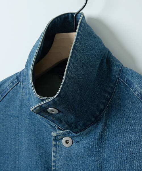 ABAHOUSE（アバハウス）の「【セットアップ対応】COVEROSS DENIM カバーオールジャケット / ストレッチ 抗菌防臭（デニムジャケット・メンズ・ネイビー/インディゴブルー・46/48）」の6枚目の写真