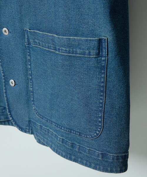 ABAHOUSE（アバハウス）の「【セットアップ対応】COVEROSS DENIM カバーオールジャケット / ストレッチ 抗菌防臭（デニムジャケット・メンズ・ネイビー/インディゴブルー・46/48）」の9枚目の写真