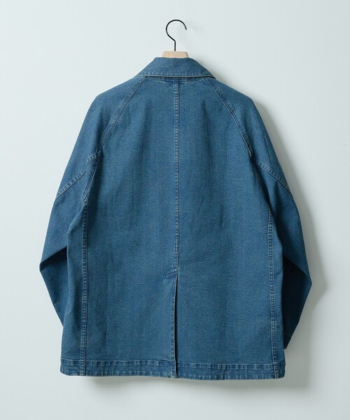 ABAHOUSE（アバハウス）の「【セットアップ対応】COVEROSS DENIM カバーオールジャケット / ストレッチ 抗菌防臭（デニムジャケット・メンズ・ネイビー/インディゴブルー・46/48）」の11枚目の写真