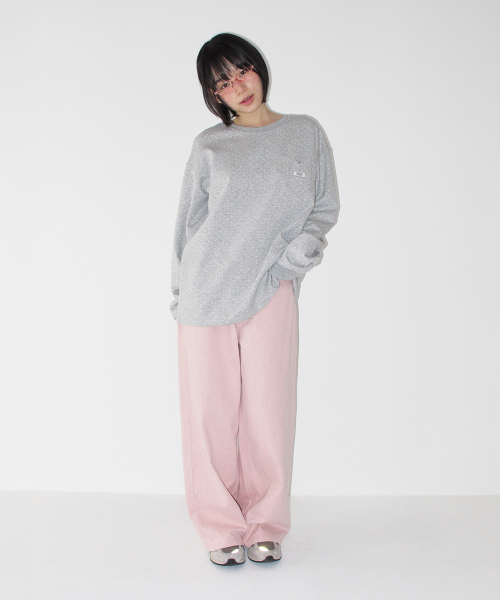 RONRON(ロンロン)の「DOT HEART POCKET OVER FIT LONG SLEEVE GREY(Tシャツ/カットソー・レディース・その他・FREE)」の5枚目の写真