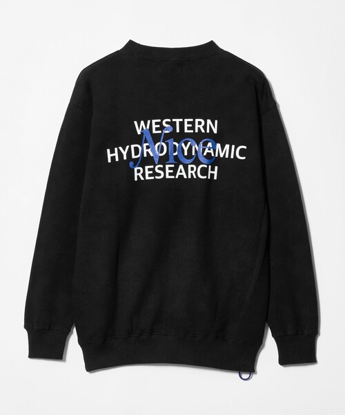NICE WEATHER（ナイスウェザー）の「【別注】＜WESTERN HYDRODYNAMIC RESEARCH＞ロゴスウェット（スウェット・メンズ・ネイビー/ブラック・XL/M/S/L）」の11枚目の写真