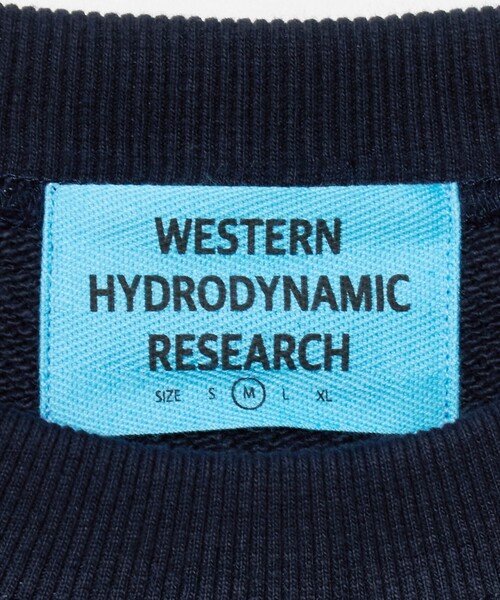 NICE WEATHER（ナイスウェザー）の「【別注】＜WESTERN HYDRODYNAMIC RESEARCH＞ロゴスウェット（スウェット・メンズ・ネイビー/ブラック・XL/M/S/L）」の14枚目の写真