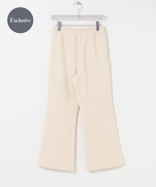 THOUSAND MILE(サウザンドマイル)の「『別注』THOUSAND MILE×URBAN RESEARCH KNIT FLEECE FLARE PANTS(その他パンツ・レディース・ブラック/オフホワイト・MEDIUM/LARGE)」の2枚目の写真