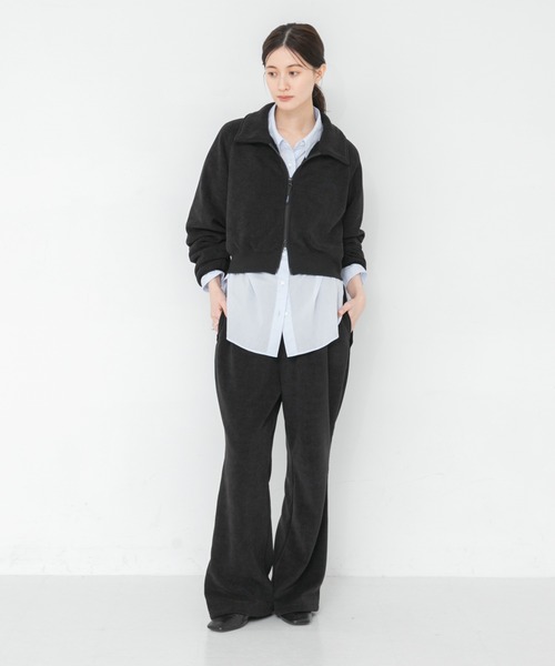 THOUSAND MILE(サウザンドマイル)の「『別注』THOUSAND MILE×URBAN RESEARCH KNIT FLEECE FLARE PANTS(その他パンツ・レディース・ブラック/オフホワイト・MEDIUM/LARGE)」の8枚目の写真