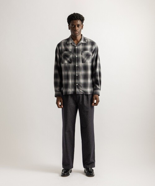 Saturdays NYC（サタデーズ ニューヨークシティ ）の「Marco Ombre Check Shirt（シャツ/ブラウス・メンズ・キナリ/ネイビー/オリーブ・S/M/L）」の4枚目の写真
