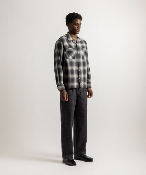 Saturdays NYC（サタデーズ ニューヨークシティ ）の「Marco Ombre Check Shirt（シャツ/ブラウス・メンズ・キナリ/ネイビー/オリーブ・S/M/L）」の5枚目の写真