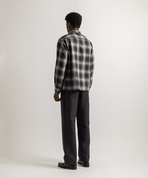Saturdays NYC（サタデーズ ニューヨークシティ ）の「Marco Ombre Check Shirt（シャツ/ブラウス・メンズ・キナリ/ネイビー/オリーブ・S/M/L）」の6枚目の写真