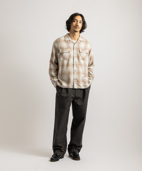 Saturdays NYC（サタデーズ ニューヨークシティ ）の「Marco Ombre Check Shirt（シャツ/ブラウス・メンズ・キナリ/ネイビー/オリーブ・S/M/L）」の8枚目の写真
