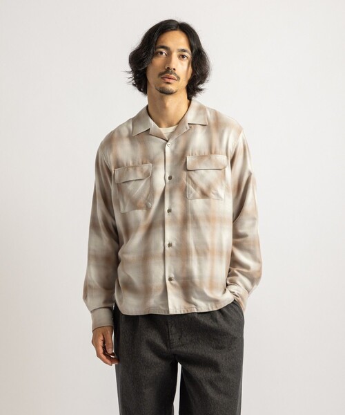 Saturdays NYC（サタデーズ ニューヨークシティ ）の「Marco Ombre Check Shirt（シャツ/ブラウス・メンズ・キナリ/ネイビー/オリーブ・S/M/L）」の13枚目の写真