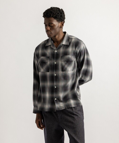 Saturdays NYC（サタデーズ ニューヨークシティ ）の「Marco Ombre Check Shirt（シャツ/ブラウス・メンズ・キナリ/ネイビー/オリーブ・S/M/L）」の15枚目の写真