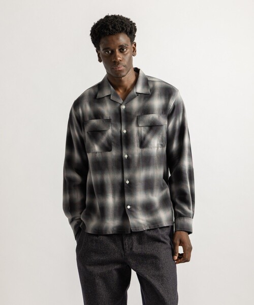 Saturdays NYC（サタデーズ ニューヨークシティ ）の「Marco Ombre Check Shirt（シャツ/ブラウス・メンズ・キナリ/ネイビー/オリーブ・S/M/L）」の3枚目の写真