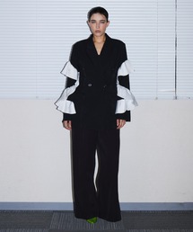 フリルピークドラペルジャケット / FRILL PEAKED LAPEL JACKET
