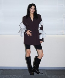 フリルピークドラペルジャケット / FRILL PEAKED LAPEL JACKET