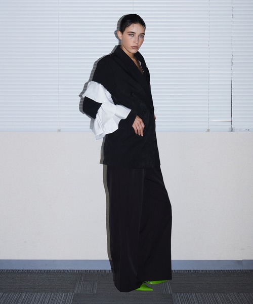 ANDRESD（アンドレスド）の「フリルピークドラペルジャケット / FRILL PEAKED LAPEL JACKET（テーラードジャケット・レディース・ブラック系その他/ブラウン・M/L）」の15枚目の写真