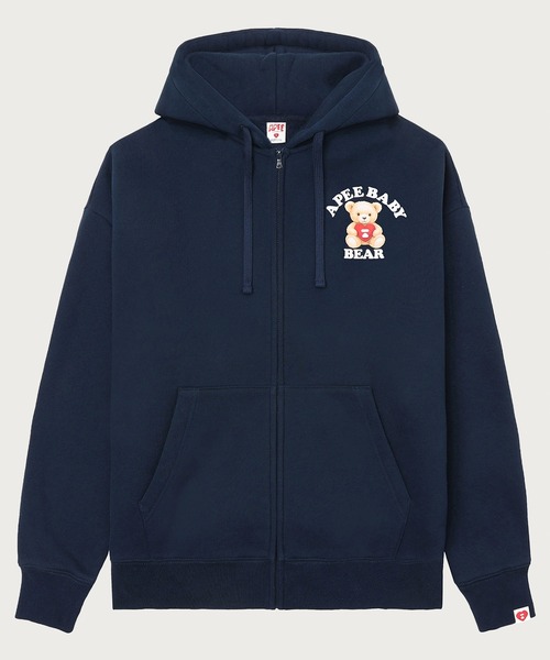 APEE BY A BATHING APE（エイピーバイアベイシングエイプ）の「APEE CUTIE BEAR ZIP UP HOODIE（パーカー・レディース・ネイビー/グレー/アイボリー・SMALL/X-SMALL）」の3枚目の写真