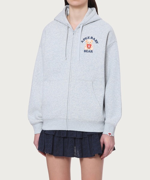 APEE BY A BATHING APE（エイピーバイアベイシングエイプ）の「APEE CUTIE BEAR ZIP UP HOODIE（パーカー・レディース・ネイビー/グレー/アイボリー・SMALL/X-SMALL）」の5枚目の写真