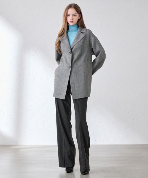 MACKINTOSH LONDON(マッキントッシュ ロンドン)の「【DURRIS/デュリス】ライトウールリバーコート(ピーコート・レディース・ネイビー/ダークネイビー/チャコールグレー・38)」の13枚目の写真
