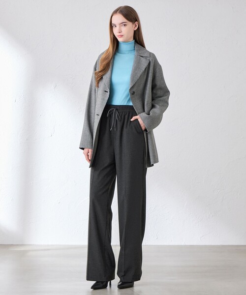 MACKINTOSH LONDON(マッキントッシュ ロンドン)の「【DURRIS/デュリス】ライトウールリバーコート(ピーコート・レディース・ネイビー/ダークネイビー/チャコールグレー・38)」の14枚目の写真