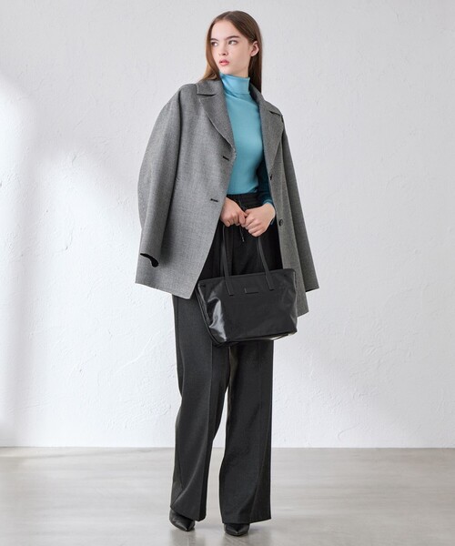 MACKINTOSH LONDON(マッキントッシュ ロンドン)の「【DURRIS/デュリス】ライトウールリバーコート(ピーコート・レディース・ネイビー/ダークネイビー/チャコールグレー・38)」の15枚目の写真