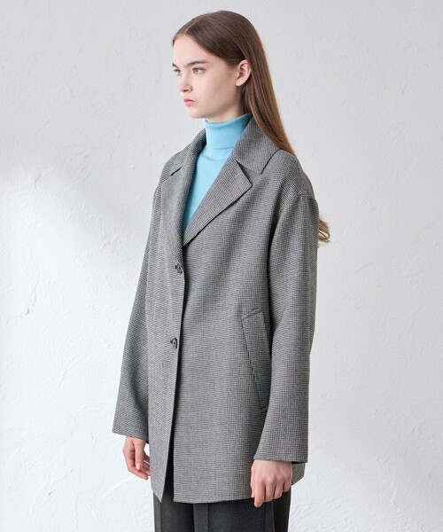 MACKINTOSH LONDON(マッキントッシュ ロンドン)の「【DURRIS/デュリス】ライトウールリバーコート(ピーコート・レディース・ネイビー/ダークネイビー/チャコールグレー・38)」の10枚目の写真