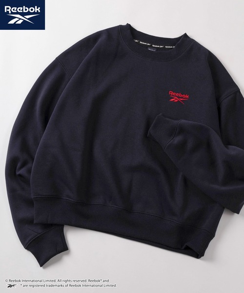 Reebok(リーボック)の「【77】【Reebok/リーボック】クロップド丈 プルオーバー スウェット/トレーナー/ショート丈/短丈/裏起毛/韓国ストリート/スタイルアップ/Y2K/レディース(スウェット・レディース・ネイビー/ブラック/グレー・M/L/XL)」の3枚目の写真