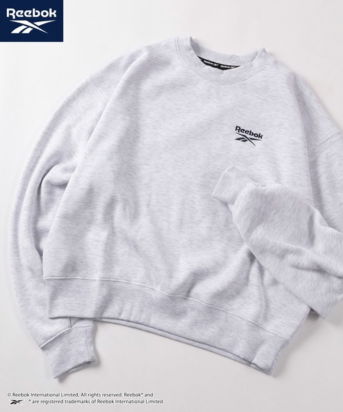 Reebok(リーボック)の「【77】【Reebok/リーボック】クロップド丈 プルオーバー スウェット/トレーナー/ショート丈/短丈/裏起毛/韓国ストリート/スタイルアップ/Y2K/レディース(スウェット・レディース・ネイビー/ブラック/グレー・M/L/XL)」の1枚目の写真